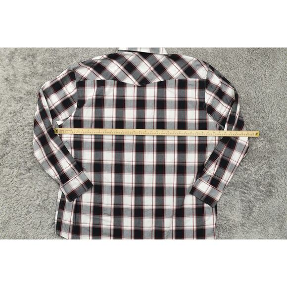 Wyoming Traders Men's 3XL Multicolor Plaid Cotton Blend Snap Button Shirt - Picture 4 of 9
